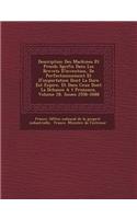 Description Des Machines Et Proc D S Sp Cifi S Dans Les Brevets D'Invention, de Perfectionnement Et D'Importation Dont La Dur E Est Expir E, Et Dans C: (French)