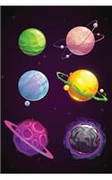 Spaced Out 2 Grid Notebook: 150 page Journal Notebook Sketchbook