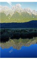 Awesome Amazing View of the Mountains Mirrored in a Lake in New Zealand Journal: 150 Page Lined Notebook/Diary