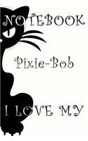 Pixie-Bob Cat Notebook: Simple Black and White Notebook, Decorative Journal for Pixie-Bob Cat Lover: Notebook /Journal Gift, Decorative Pages,100 pages, 6x9, Soft cover, Ma