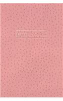 Bullet Journal: Classic Executive Dotted Grid Notebook - Pink Ostrich Skin Leather Style, Softcover - 6 x 9 - 100 pages - Executive Style