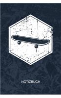 Notizbuch: A5 Kariert - Skateboarding Liebhaber Heft - Skateboarding Notizheft 120 Seiten KARO - Vintage Skater Notizblock Retro Skateboard Motiv - Skater Gesc