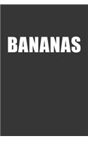 Bananas Notebook: Lined Journal, 120 Pages, 6 x 9, Affordable Gift Journal Matte Finish