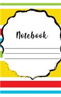 Notebook: Wide Lined Ruled Dot Paper Journal - Ideal For Hand Writing Teaching - Hand writing Improvement - 6x9 Inches - 100 Pages -With a Stunning Glossy, St
