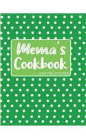 Mema's Cookbook Green Polka Dot Edition