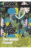 2019 Weekly Planner: Rainforest Plants ( 2-Weeks Spread/7-Days Page )