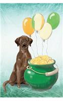 Labrador Retriever: Notebook - Happy St Patrick's Day from Awesome Dogs(17 College Ruled Blank Holiday Notebooks for Pup Owners)