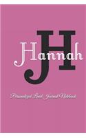 Hannah Personalized Lined Journal Notebook