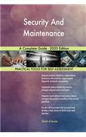 Security And Maintenance A Complete Guide - 2020 Edition