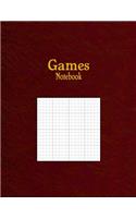 Games Notebook: 1/5" Cross Section Graph Paper Rule