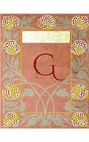 Monogram "G" Sketchbook: Blank Art Pad Notebook Journal(7 Monogram Nouveauthree 150 Sketch)