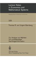 Zur Analyse Von Märkten Mit Unvollständiger Nachfragerinformation