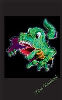 Notebook (Dino): Dinosaurier Notizbuch, Notebook, Einschreibbuch, Tagebuch, Diary, Notes, Buch für Notizen im praktischen Pocketformat, Urzeit, Godzilla, Monster, Sa(German)