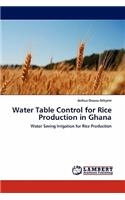 Water Table Control for Rice Production in Ghana