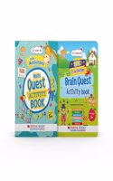 Oswaal Lil Legends Brain & Math Quest Books (Age 5+) | 250+ Activities: Tracing, Patterns, Colors, Shapes, Logic, Problem Solving & More Early Learning Skills (Set of 2)