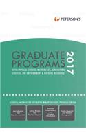 Graduate Programs in Physical Sciences, Mathematics, Agricultural Sciences, Environment & Natural Resources 2017