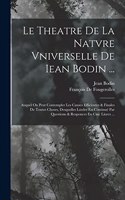 Theatre De La Natvre Vniverselle De Iean Bodin ...