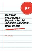 Kleine Menschen Brauchen Große Herzen So Wie Deins Notizbuch: A5 Notizbuch kariert als Geschenk für Lehrer - Abschiedsgeschenk für Erzieher und Erzieherinnen - Planer - Terminplaner - Kindergarten - Kita - Schu