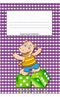 Graph Ruled Notebook: Hippopotamus Purple Cover Graph Paper 4x4 .25 x .25 squares Maths Exercise Notebook for Kids Quad Rule Graph Paper for Young Children