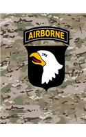 101st Airborne Division (Air Assault) 8.5 X 11 200 Page Lined Notebook