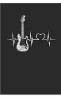 Guitar Heartbeat: Blank Lined Notebook - Journal for Guitarist And Musician