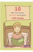 10 Bed-Time Stories in French and English with audio.
