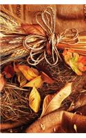 Autumn Harvest Wheat Grid Notebook