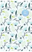 2019 - 2020: Blue Flower Le Petit Cover Image / 18 Month Academic Planner, Student Diary, Agenda for 2019 until 2020 (only months to pages + notes for SIMPLY PLA