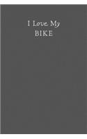 I Love My Bike Journal - Plain Blank Notebook