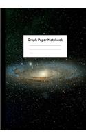 Graph Paper Notebook: 5 x 5 squares per inch, Quad Ruled - 7 x 10 Deep Space Galaxy and Stars Math and Science Composition Notebook for for Children, Kids, Girls, Teens A