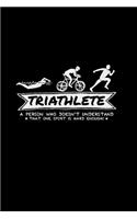 Triathlete: 6x9 Triathlon - blank with numbers paper - notebook - notes
