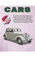 Oversized Coloring Book Cars for childrens. Extra Large 150+ pages. More than 70 cars