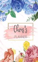 Chris's Planner: Monthly Planner 3 Years January - December 2020-2022 - Monthly View - Calendar Views Floral Cover - Sunday start