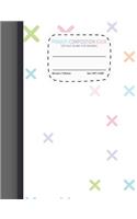 primary composition book Top Half Blank For Drawing: primary composition notebook for grades k-2 for kids kindergarten Half Ruled Half Blank Draw and Write Journal 60 sheets/120 pages Size:7.44" x 9.69