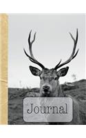 Journal: 8.5 x 11 120 page dot grid journal for the Buck, Stag or Deer enthusiast, animal journal, wildlife tracker, Ghillies diary, hiking and sightseeing p