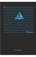 Notebook: Sailing notebook Gift for sailors, sailing fans, yacht lovers and adventurers, women and men who love sailing boats 110 pages with dot matrix for wr