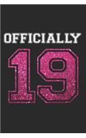 Officially 19: Happy 19 Years 19th Birthday 2000 Birthday Celebration Writing Journal Gift - Girly Milestone Memory Diary Logbook for Teenager Teens Teenies Boys G