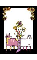 My Big Fat Journal Notebook For Cat Lovers Funny Cats Pattern In Socks With Flowers 6: Jumbo Sized Ruled Notebook Journal - 300 Plus Lined and Numbered Pages With Index For Journaling, Writing, Planning and Doodling In Large 8.5 by 11 (65 Jumbo Lined Journal Series 3)