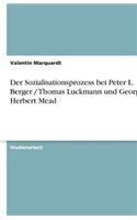 Der Sozialisationsprozess bei Peter L. Berger / Thomas Luckmann und George Herbert Mead: (German)
