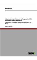 Hörverstehenstraining im Anfangsunterricht Englisch in der Grundschule: Theoretische Grundlagen und ihre Bedeutung für die Praxis(German)