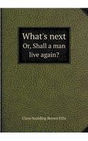 What's Next Or, Shall a Man Live Again?