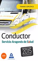 Conductores del Servicio Aragones de Salud (SALUD- Aragon). Temario especifico. (Spanish Edition)