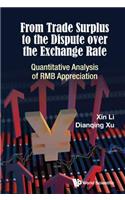 From Trade Surplus to the Dispute Over the Exchange Rate: Quantitative Analysis of Rmb Appreciation