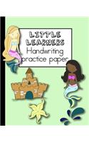 Little learners handwriting practice paper