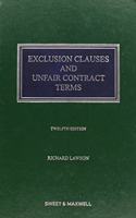 Exclusion Clauses and Unfair Contract Terms Hardcover â€“ 23 August 2017