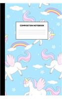 Compostion Notebook: College Ruled Paper Notebook Journal Blank Lined Workbook for Teens Kids Students for Home School for Writing Notes - Beautiful Unicorn School Suppl