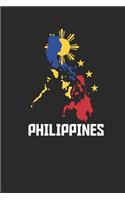 Philippines Map: Blank Lined Notebook (6" x 9" - 120 pages) Wonderful Philippines Notebook for Daily Journal, Diary, and Gift