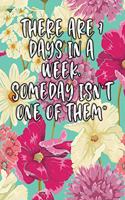 There Are 7 Days in a Week, Someday Isn't One of Them: Lined Diary