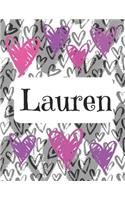 Lauren: Personalized Name Journal with Blank Lined Paper