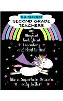 Second Grade Teacher Appreciation Gift Lined Journal Notebook